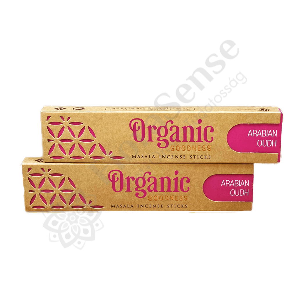 Organic Goodness Arabian Oudh / Aloéfa füstölőpálcika Élet Virága motívummal